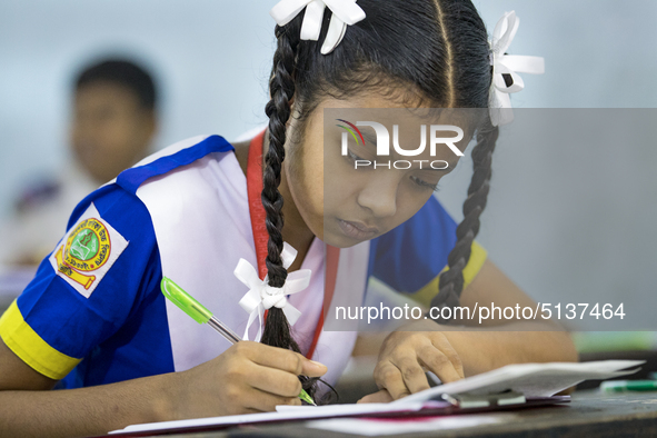 Student attend Primary Education Completion Examination in Dhaka, Bangladesh on November 17, 2019. Primary Education Completion (PEC) and Eb...