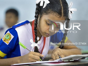 Student attend Primary Education Completion Examination in Dhaka, Bangladesh on November 17, 2019. Primary Education Completion (PEC) and Eb...