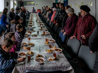 Up to 40 people at a time can sit around the table inside the church.
On April 6 2015, we visit Krasnogorovka. What we saw is the evident b...