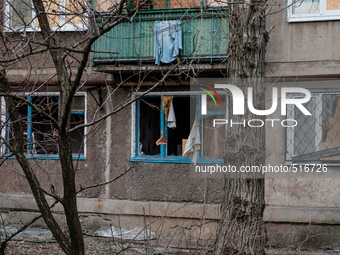 Evidence of people living in this precarity. Blue shirt hanging outside for drying.
On April 6 2015, we visit Krasnogorovka. What we saw is...