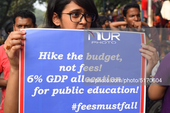 Students, Alumni of  Jawaharlal Nehru University  (JNU) at the part in the a protest rally against Center Modi Goverment apple to the Save P...