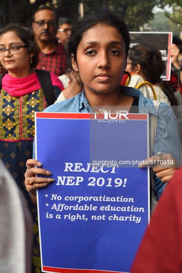 Students, Alumni of  Jawaharlal Nehru University  (JNU) at the part in the a protest rally against Center Modi Goverment apple to the Save P...