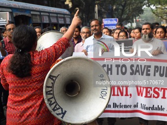 Students, Alumni of  Jawaharlal Nehru University  (JNU) at the part in the a protest rally against Center Modi Goverment apple to the Save P...