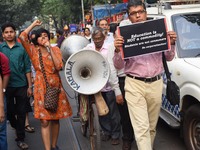 Students, Alumni of  Jawaharlal Nehru University  (JNU) at the part in the a protest rally against Center Modi Goverment apple to the Save P...