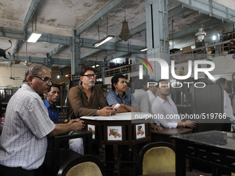 Customers lined up to bid for the furniture auction at The Russell Exchange on 5th April , 2015 in Kolkata, India. The Russell Exchange loca...