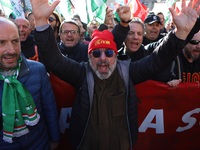 Hundreds of ex-Ilva workers from Taranto protest in Piazza Santi Apostoli in Rome, Italy, on 10 September 2019. The goal is to reach an agre...