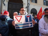 Hundreds of ex-Ilva workers from Taranto protest in Piazza Santi Apostoli in Rome, Italy, on 10 September 2019. The goal is to reach an agre...