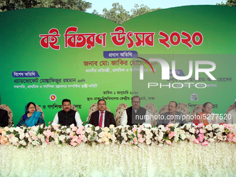 Bangladeshi politicians attend to students to celebrate on the first day of the New Year in Dhaka on January 1, 2020. The Bangladesh governm...