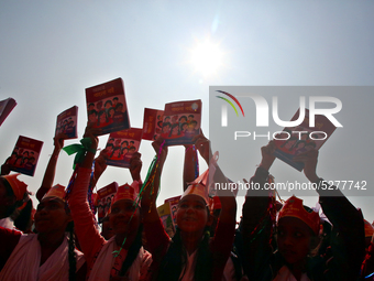 Bangladeshi Students receive free textbooks from government to celebrate on the first day of the New Year in Dhaka on January 1, 2020. The B...