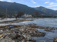View of buildings damaged by the tsunami on Kampung Lere Beach, Palu Bay, Central Sulawesi, Indonesia on January 9, 2020. The local governme...