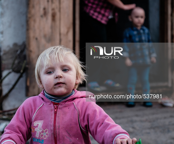 One of the severals kids living in the bunker intrigued by my camera.  Last 12 and 15 of April 2015, with the help of Tomas Vlach, emergency...