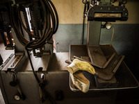 Prosthetic foot in the Bombuaka workshop of prostheses, Togo (