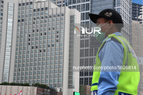 One of the hotels in the Indonesian Roundabout participated in opening a window forming a heart to From Jakarta With Love in Jakarta, On Apr...