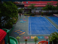 An empty school during the semester off due coronavirus outbreak at Wat Mahannapharam Primary School on May 28, 2020 in Bangkok, Thailand....