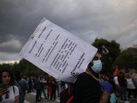 Teachers and students take part in a protest march against the new education multi-bill, in Thessaloniki, Greece, on 1 June 2020. (