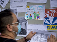 Employees from NISSAN and subcontractors fill a Renault dealership with signs and cut off the access motorway to Barcelona protest in Barcel...