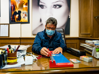 A studio photographer at work in Molfetta, Italy  on 8 June 2020.
The work of the studio photographers, after the pandemic, unlike the othe...