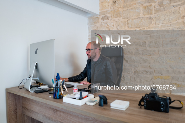 A studio photographer at work in Molfetta, Italy  on 8 June 2020.
The work of the studio photographers, after the pandemic, unlike the othe...