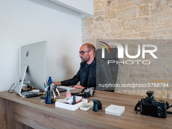 A studio photographer at work in Molfetta, Italy  on 8 June 2020.
The work of the studio photographers, after the pandemic, unlike the othe...