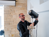 A studio photographer at work in Molfetta, Italy  on 8 June 2020.
The work of the studio photographers, after the pandemic, unlike the othe...