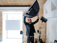 A studio photographer at work in Molfetta, Italy  on 8 June 2020.
The work of the studio photographers, after the pandemic, unlike the othe...