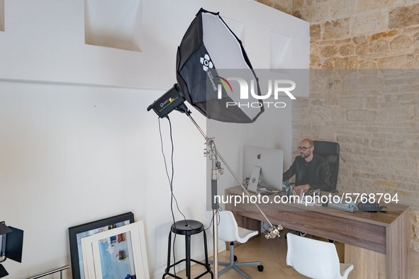 A studio photographer at work in Molfetta, Italy  on 8 June 2020.
The work of the studio photographers, after the pandemic, unlike the othe...