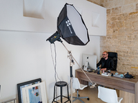 A studio photographer at work in Molfetta, Italy  on 8 June 2020.
The work of the studio photographers, after the pandemic, unlike the othe...