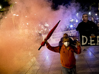 Workers and relatives of NISSAN and the multinational's subsidiary companies are protesting in the streets of Barcelona against the closure...