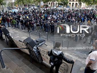 Workers and relatives of NISSAN and the multinational's subsidiary companies are protesting in the streets of Barcelona against the closure...