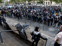 Workers and relatives of NISSAN and the multinational's subsidiary companies are protesting in the streets of Barcelona against the closure...