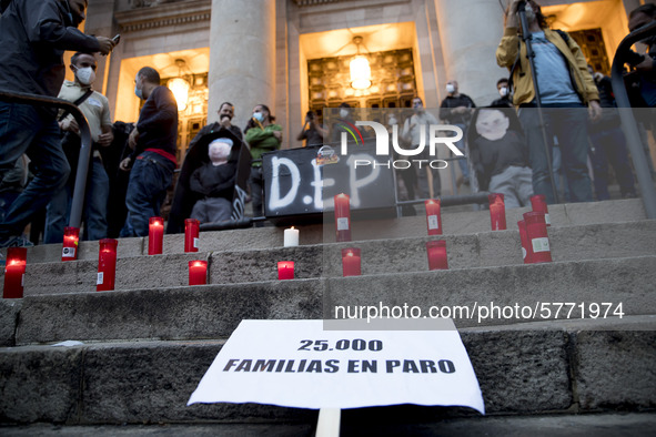 Workers and relatives of NISSAN and the multinational's subsidiary companies are protesting in the streets of Barcelona against the closure...