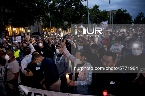 Workers and relatives of NISSAN and the multinational's subsidiary companies are protesting in the streets of Barcelona against the closure...