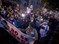 Workers and relatives of NISSAN and the multinational's subsidiary companies are protesting in the streets of Barcelona against the closure...