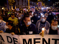 Workers and relatives of NISSAN and the multinational's subsidiary companies are protesting in the streets of Barcelona against the closure...