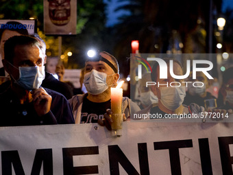 Workers and relatives of NISSAN and the multinational's subsidiary companies are protesting in the streets of Barcelona against the closure...