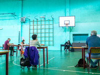 A student during his exam in Turin, Italy 17th June 2020. The final high school exam represents a return to class for students and teachers...