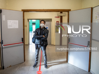 A student waits for his turn to begin the examTurin, Italy on 17th June 2020. The final high school exam represents a return to class for st...