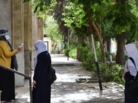 The start of the high school and Al-Azhar high school final exams, amid severe precautionary measures, sterilization, and temperature measur...