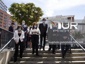 President of the Republic Marcelo Rebelo De Sousa, Minister of Education Tiago Brandao Rodrigues and President of the Chamber of Porto Rui M...