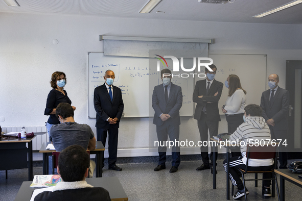 President of the Republic Marcelo Rebelo De Sousa, Minister of Education Tiago Brandao Rodrigues and President of the Chamber of Porto Rui M...