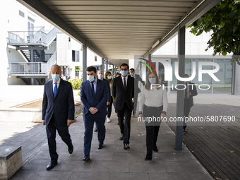 President of the Republic Marcelo Rebelo De Sousa, Minister of Education Tiago Brandao Rodrigues and President of the Chamber of Porto Rui M...