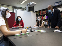 President of the Republic Marcelo Rebelo De Sousa, Minister of Education Tiago Brandao Rodrigues and President of the Chamber of Porto Rui M...