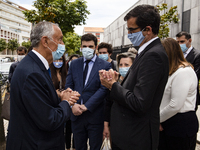 President of the Republic Marcelo Rebelo De Sousa, Minister of Education Tiago Brandao Rodrigues and President of the Chamber of Porto Rui M...