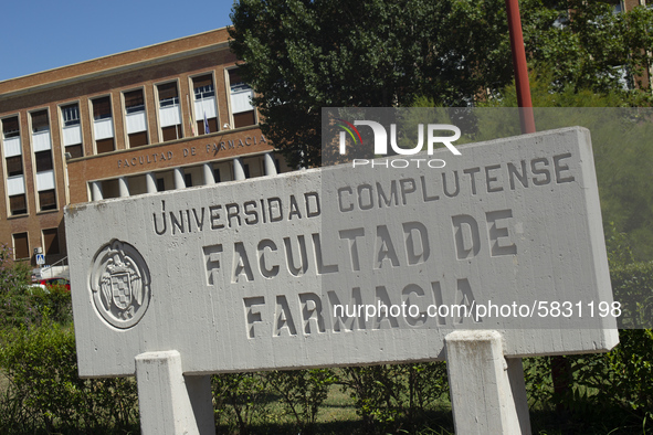 The entry of the University on July 06, 2020 in  Madrid, Spain. More than 41,000 students are taking the Community of Madrid's University en...