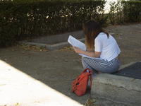 Students  enter to take the exams of the Evaluation of Access to University (EVAU) in Complutense University on July 06, 2020 in  Madrid, Sp...