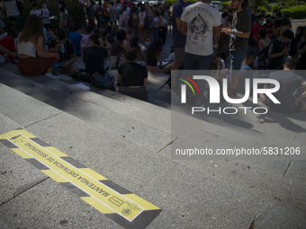 Students  enter to take the exams of the Evaluation of Access to University (EVAU) in Complutense University on July 06, 2020 in  Madrid, Sp...