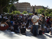 Students  enter to take the exams of the Evaluation of Access to University (EVAU) in Complutense University on July 06, 2020 in  Madrid, Sp...