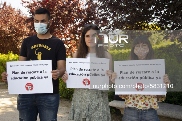 Students  enter to take the exams of the Evaluation of Access to University (EVAU) in Complutense University on July 06, 2020 in  Madrid, Sp...