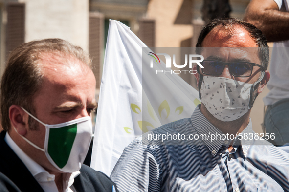 The former Minister of Education, University and Research Lorenzo Fioramonti, during  the Flash Mob of precarious teachers 'I exist' The Nat...