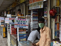 Empty streets of the Book Market In Kolkata, India, on July 16, 2020. According to the very recent situation all the educational institution...